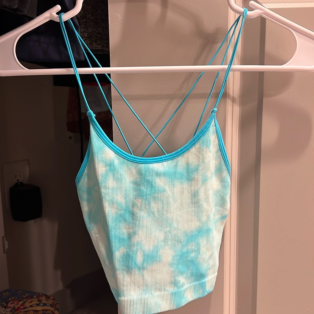 BLUE CROP TOP